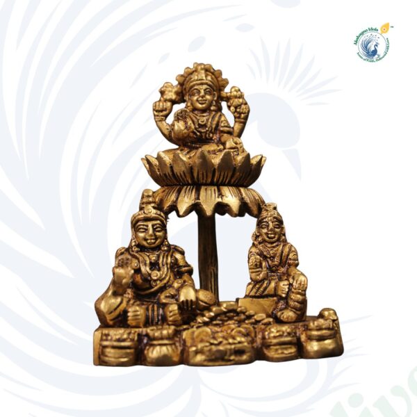 Brass Lord Kubera & Goddess Lakshmi Idol Set – A Symbol of Wealth, Prosperity & Abundance