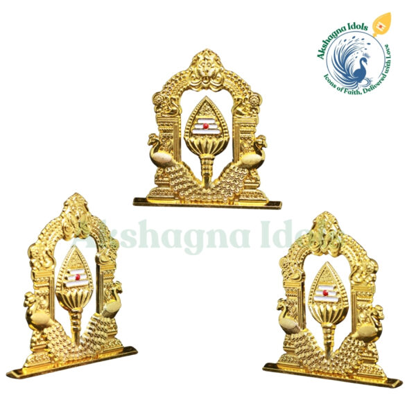 Swarna Subramanya Vel Idols In temple set  10 cm - Image 2