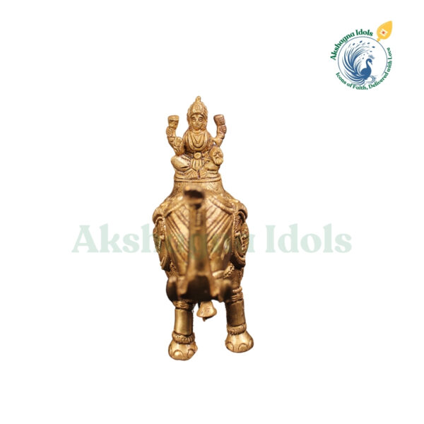 Brass Goddess Lakshmi on Elephant – Symbol of Wealth, Prosperity & Blessings