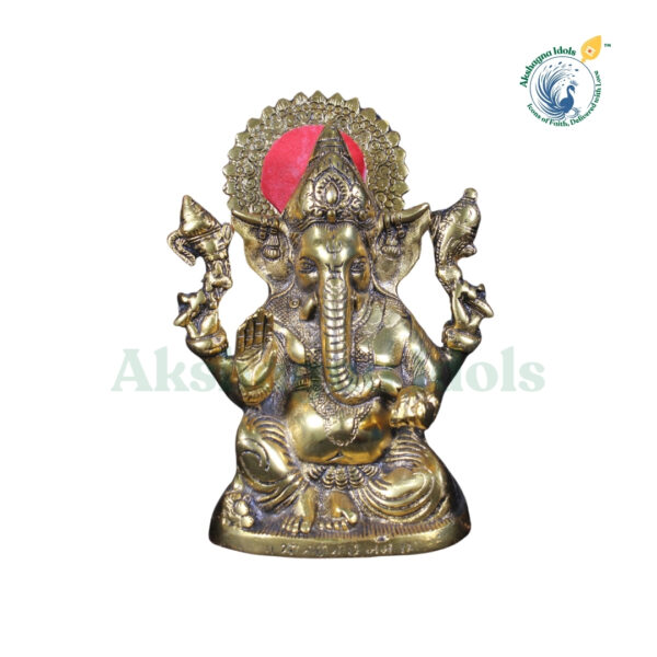 German Silver Lord Ganesha Golden Idol – A Symbol of Divine Blessings