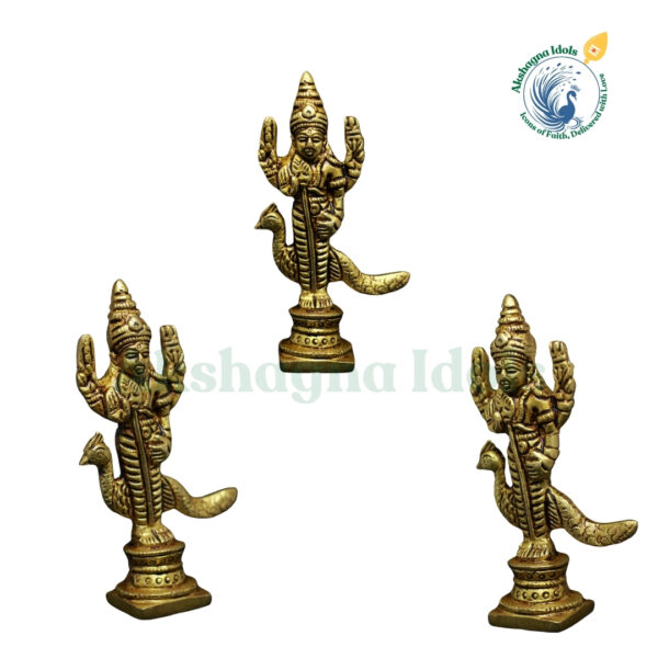 Brass Kartikeya on Peacock – The Warrior God of Courage & Success - Image 2