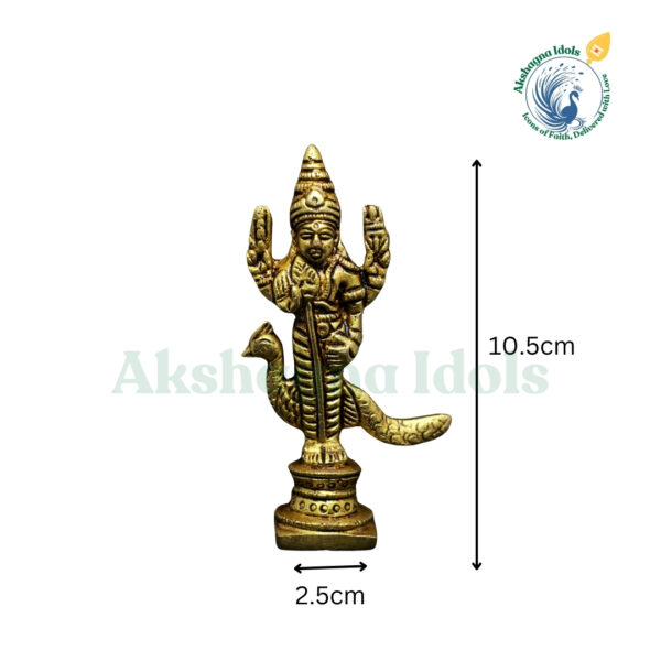 Brass Kartikeya on Peacock – The Warrior God of Courage & Success - Image 3