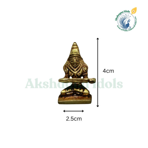 Brass Goddess Annapoorani Idol – Symbol of Nourishment, Prosperity, and Divine Blessings - Image 3