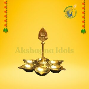 Brass Arumuga Vilakku 4 inches