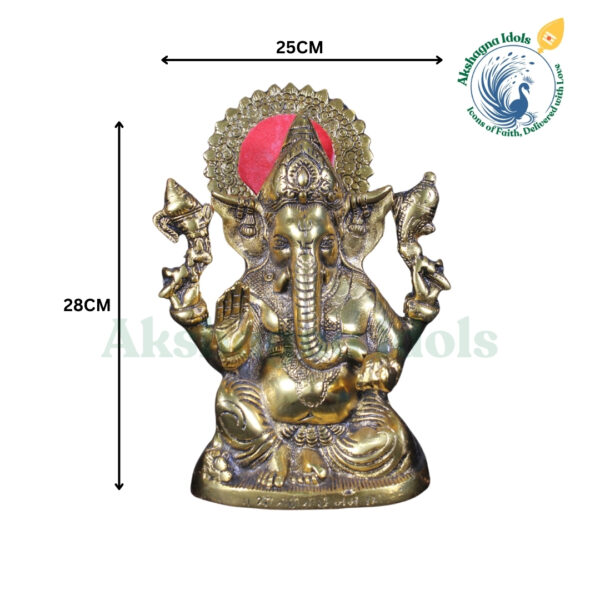 German Silver Lord Ganesha Golden Idol – A Symbol of Divine Blessings - Image 3