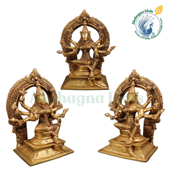 Brass Goddess Varahi Amman Idol | Divine Panchami Devi Murti - Image 2