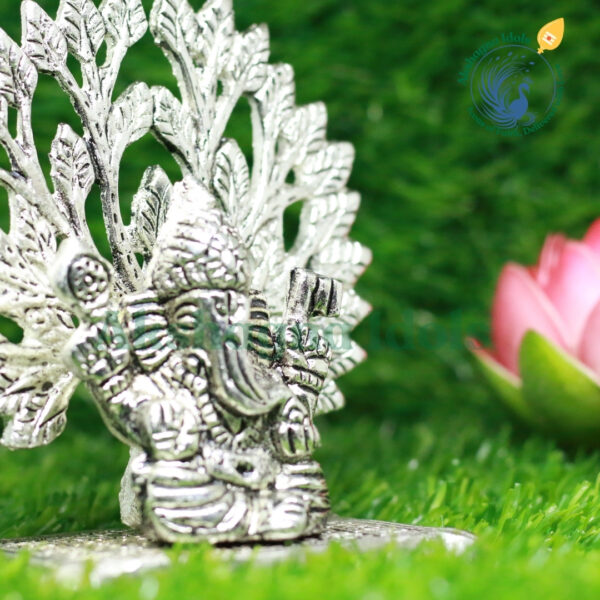 Premium German Silver Ganesha Idol - Image 2