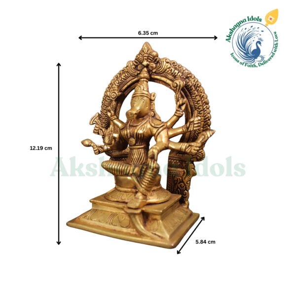 Brass Goddess Varahi Amman Idol | Divine Panchami Devi Murti - Image 3