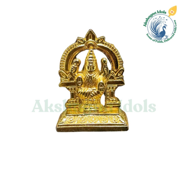 German Silver Goddess Mahalakshmi Golden Idol – 6 cm x 6 cm