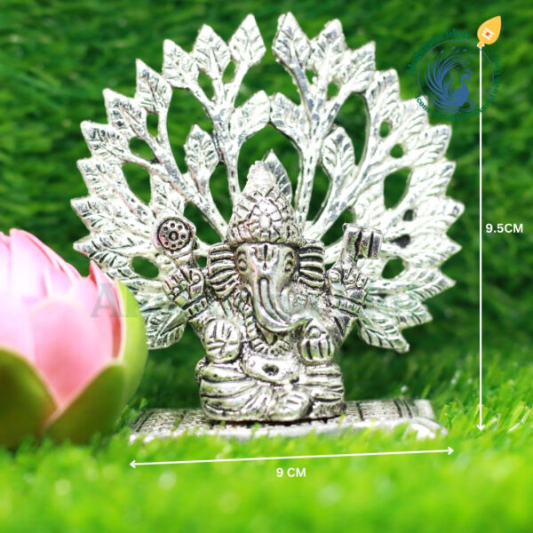 Premium German Silver Ganesha Idol - Image 4