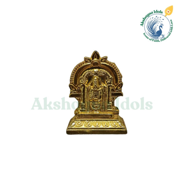 German Silver Lord Balaji Golden Idol – 6 cm x 6 cm