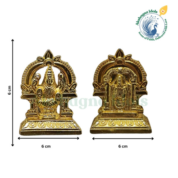 German Silver Lord Balaji & Goddess Mahalakshmi Idol Set - Image 2