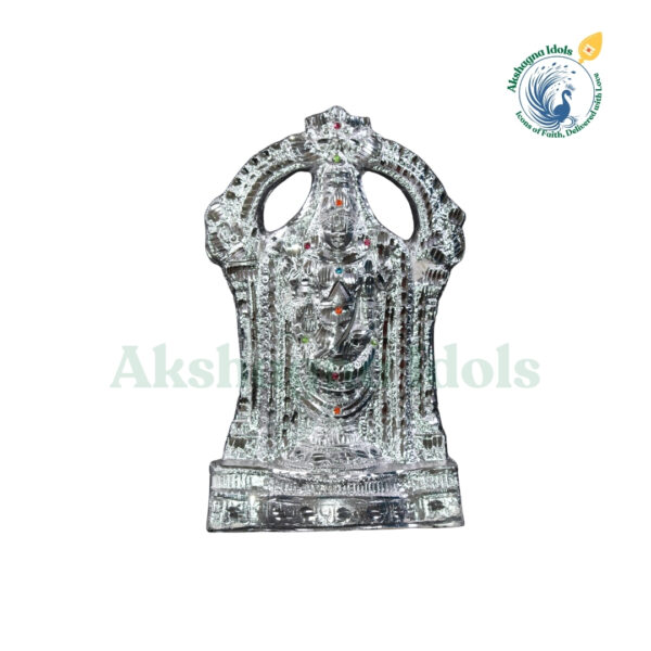 "Divine White Metal Lord Venkateswara Idol | Handcrafted Balaji Tirupati Statue with Intricate Detailing | Perfect for Home, Temple & Gift Decor