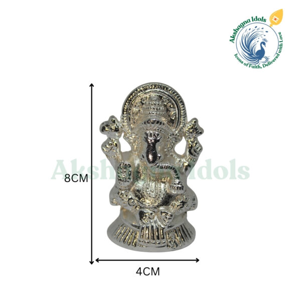 Premium German Silver Lord Ganpati Idol Perfect for Puja & Gifting - Image 2