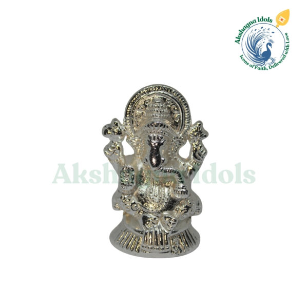 Premium German Silver Lord Ganesha & Goddess Mahalakshmi Idol Set - Perfect for Puja & Gifting - Image 4