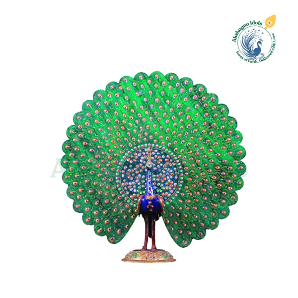 Exquisite Handcrafted Decorative Peacock Idol | Vibrant & Intricate Design | Symbol of Beauty, Grace & Prosperity | Perfect for Home, Office & Gift Decor