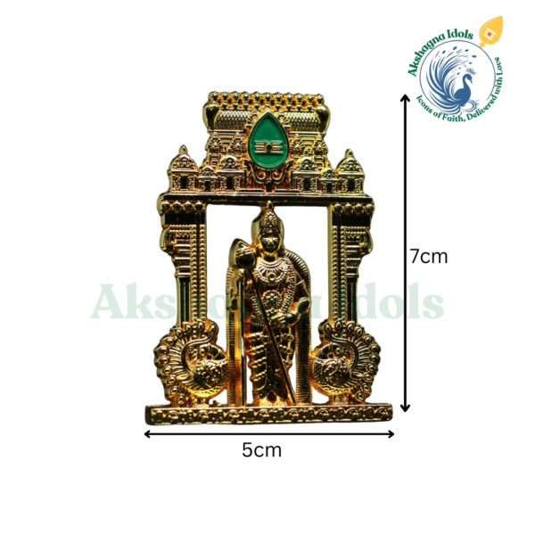 Lord Murugan Temple Frame Idol – Gold-Plated Divine Blessing - Image 3