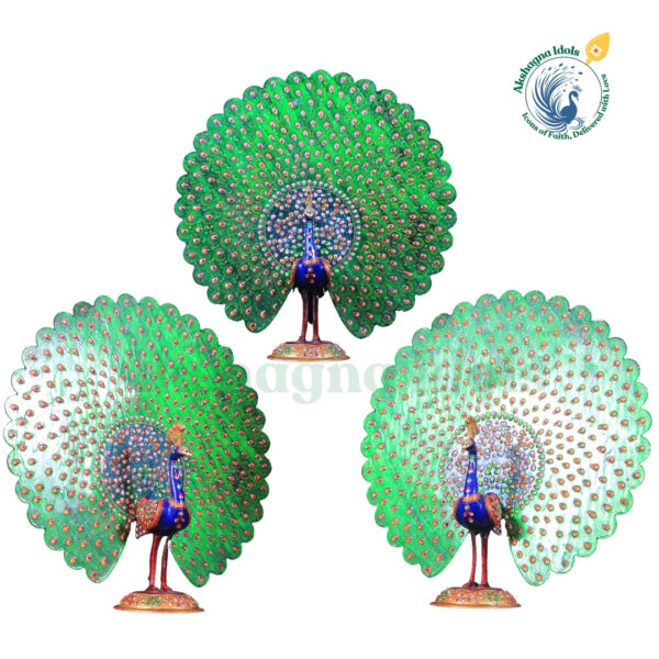 Exquisite Handcrafted Decorative Peacock Idol | Vibrant & Intricate Design | Symbol of Beauty, Grace & Prosperity | Perfect for Home, Office & Gift Decor - Image 2