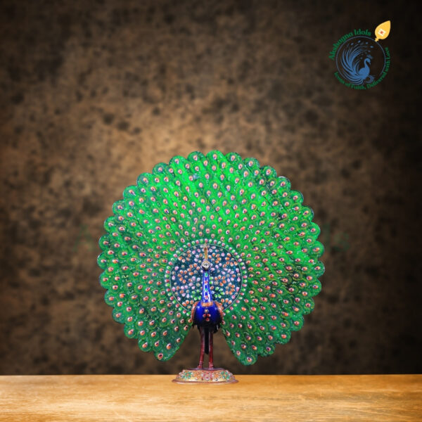 Exquisite Handcrafted Decorative Peacock Idol | Vibrant & Intricate Design | Symbol of Beauty, Grace & Prosperity | Perfect for Home, Office & Gift Decor - Image 3