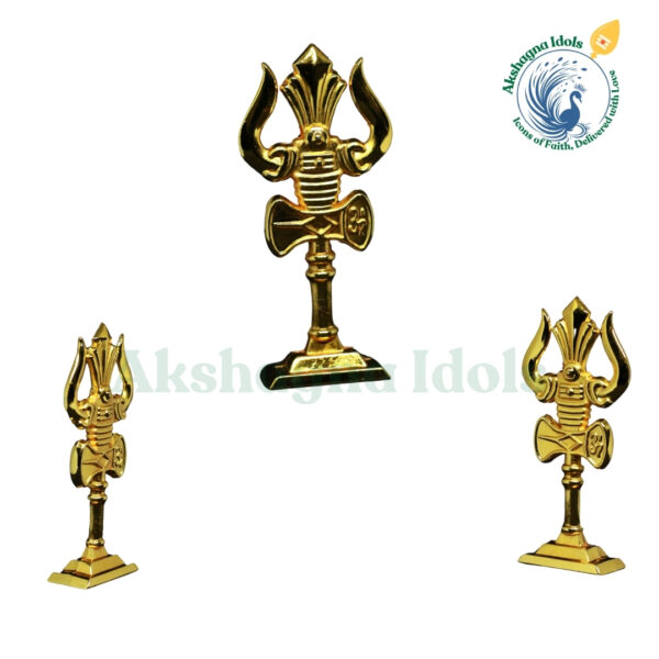 Divine Trishul with Damru Idol – 9 cm - Image 2