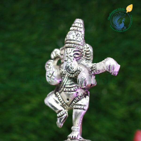 German Silver Dancing Ganesha Diya – A Blend of Devotion and Elegance - Image 5