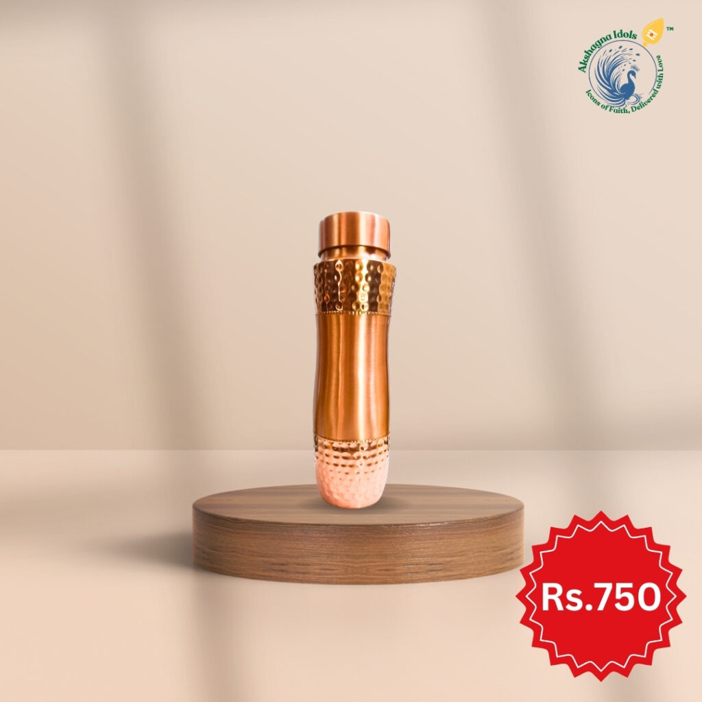 Pure Copper Water Bottle – 1 Litre | Ayurvedic Health Benefits | Eco-Friendly & Stylish