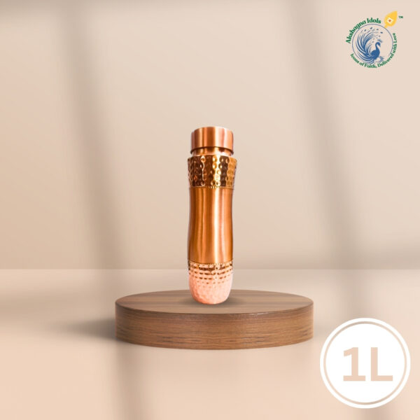 Premium Copper Bottle for Drinking Water – Leakproof & Stylish (1 Litre) - Image 4