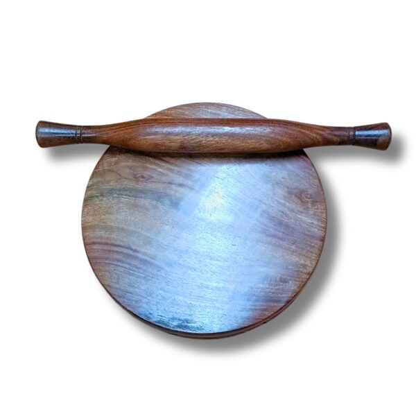 Teakwood Poori Manai – Chakla Belan Set (9 Inch Diameter) - Image 3