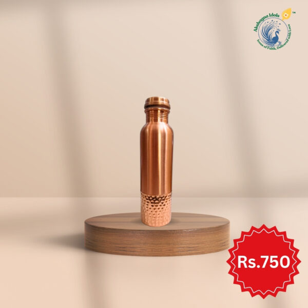 Premium Hammered Copper Water Bottle – 1 Litre | Ayurvedic Health Bottle
