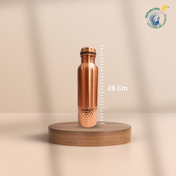 Premium Hammered Copper Water Bottle – 1 Litre | Ayurvedic Health Bottle - Image 5