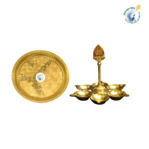 4-Inch Vel Arumuga Vilakku – Divine Light of Murugan