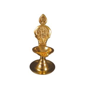 Exquisite 6-inch Brass Lord Murugan Diya | Traditional Puja Oil Lamp