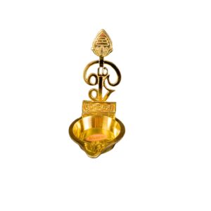 Divine Brass Om Muruga Vilakku - 4-inch